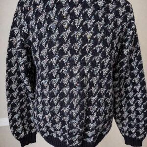 Vintage Concrete Men's Abstract Sweater Sz S 90s